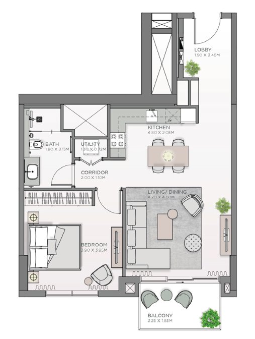 MJL Lamtara floor plan — Plan 1