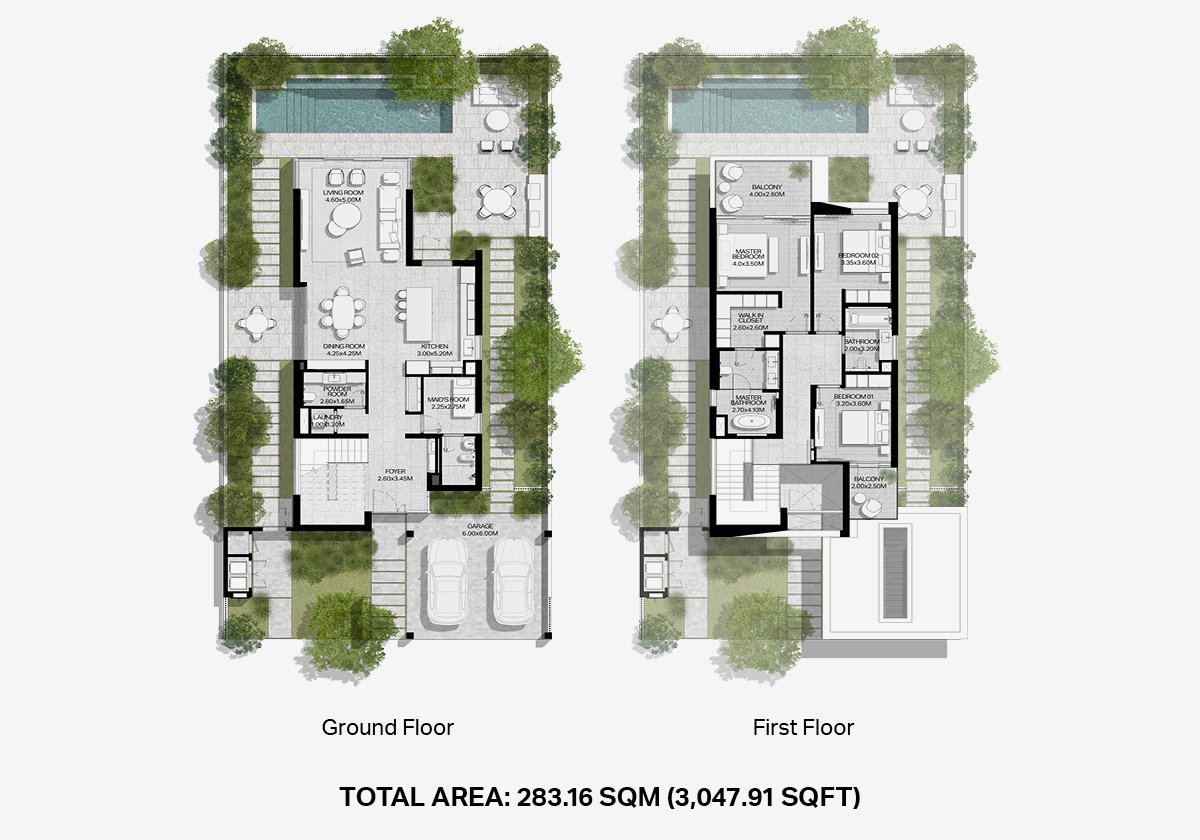 The Acres Villas floor plan — Plan 1